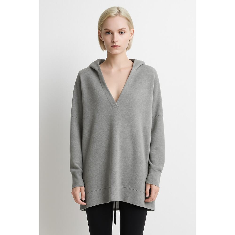 Michael Gabriel 100% Cashmere Avatar Knit Hooded Sweater in Gray